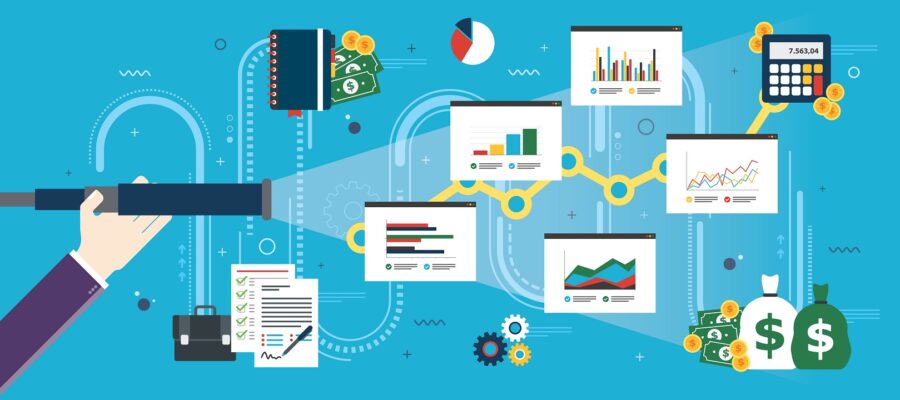 Business prediction and vision concept.