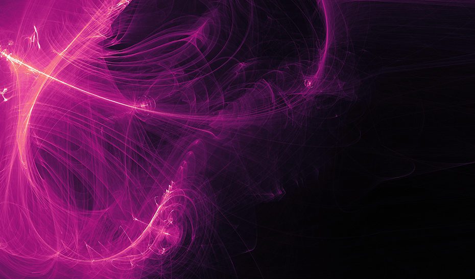 Abstract purple light and laser beams, fractals and glowing shap