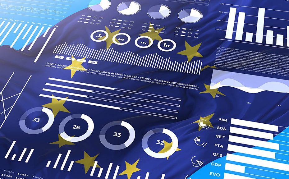Europe Union. European statistics, infographics, financial marke