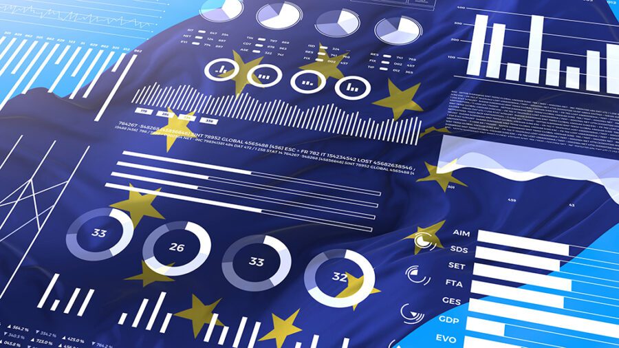 Europe Union. European statistics, infographics, financial marke