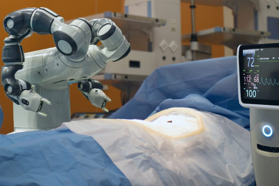 smart medical technology concept,advanced robotic surgery machin