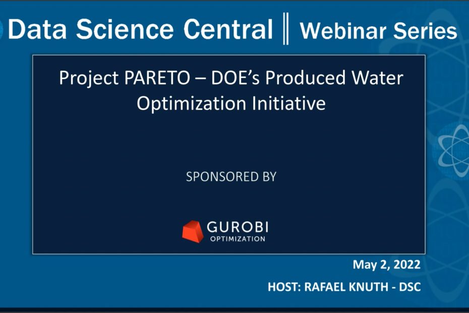 DSC Webinar Series: Project PARETO – DOE’s Produced Water Optimization Initiative – Vimeo thumbnail