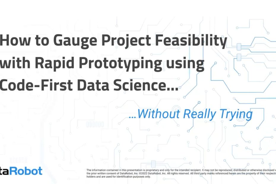 DSC Webinar Series: How to Gauge Project Feasibility With Rapid Prototyping Using Code-First Data Science – Vimeo thumbnail