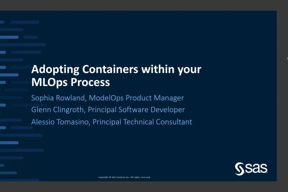 DSC Webinar Series – Best Practices for Adopting Containers within your MLOps Process.mp4 – Vimeo thumbnail