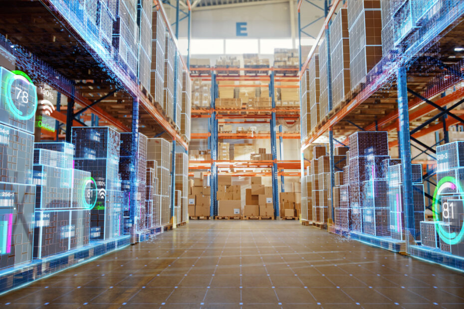 Futuristic Technology Retail Warehouse: Digitalization and Visua