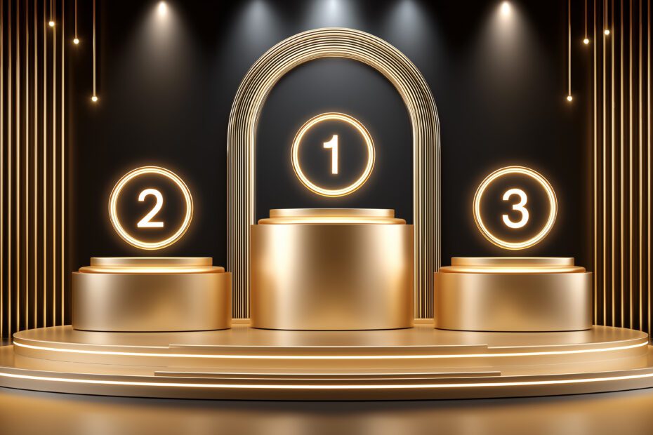 Gold Award Podiums for Winners