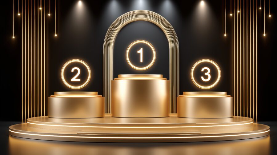 Gold Award Podiums for Winners